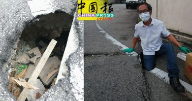 【今日马六甲头条】防洪工程马虎  公路陷阱