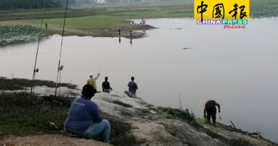 马接水坝　见底  钓鱼区缩小．恐影响水供