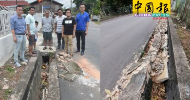 沟墙崩裂 阻排水  居民担心突发水灾