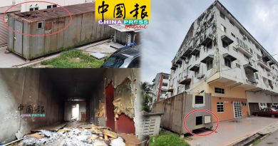 【今日马六甲头条】庞然大物突出现公寓区 残旧集装箱 引揣测