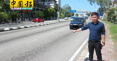 沿海大橋賽阿都阿茲路  3月前重畫車道白線