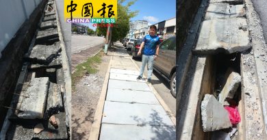 洋灰沟盖破损成陷阱  市政厅拨5万维修