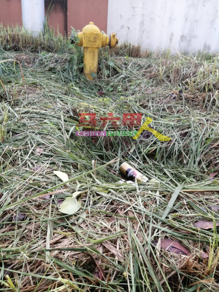 消防栓似乎被野草覆盖，厂家担心万一发生火警消防栓无法正常操作。