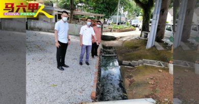 哥打拉沙马那第一期花园12路  地下电缆  造成 突发水灾