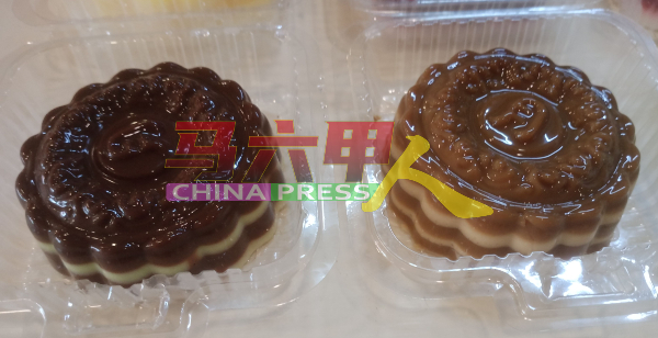 美昌西果有限公司今年推出可看到层次感的燕菜月饼。