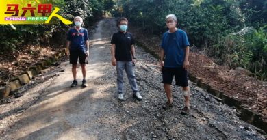 ◤今日马六甲头条◢挖掘埋电缆没重铺  v登山路布满砂石  危及登山者安全