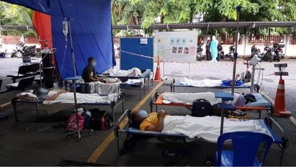 马六甲中央医院急诊及创伤部7月时持续扩建，应对更多病患的当儿面对医疗器材僧多粥少问题。（取自社媒）