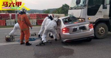 轿车沙石罗厘相撞   女教师夹毙