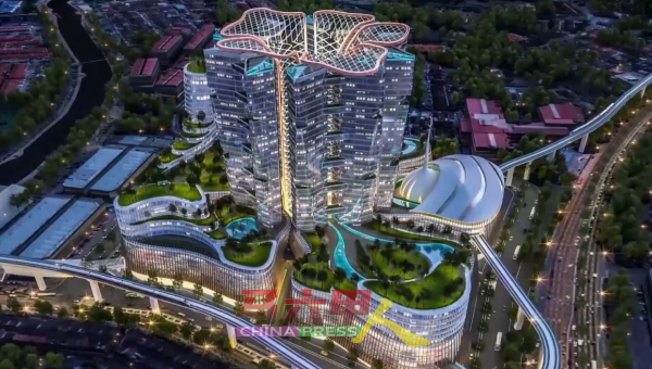 计划重建的马六甲仙特仙车站构思图。