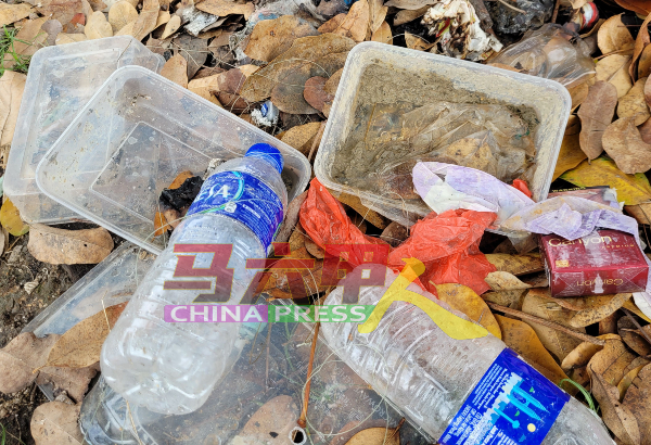 垃圾堆处更有积水的塑料盒，滋生蚊虫。