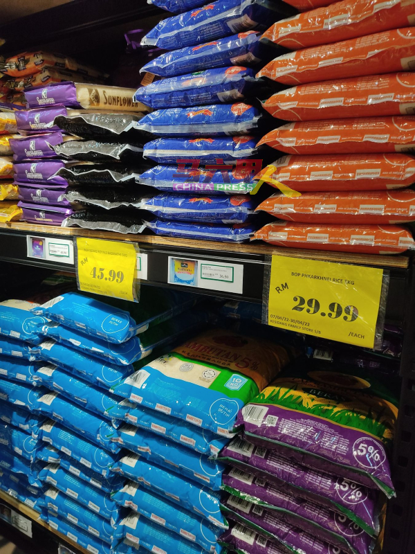 白米价格涨幅不高，部分白米还有下价的情况。
