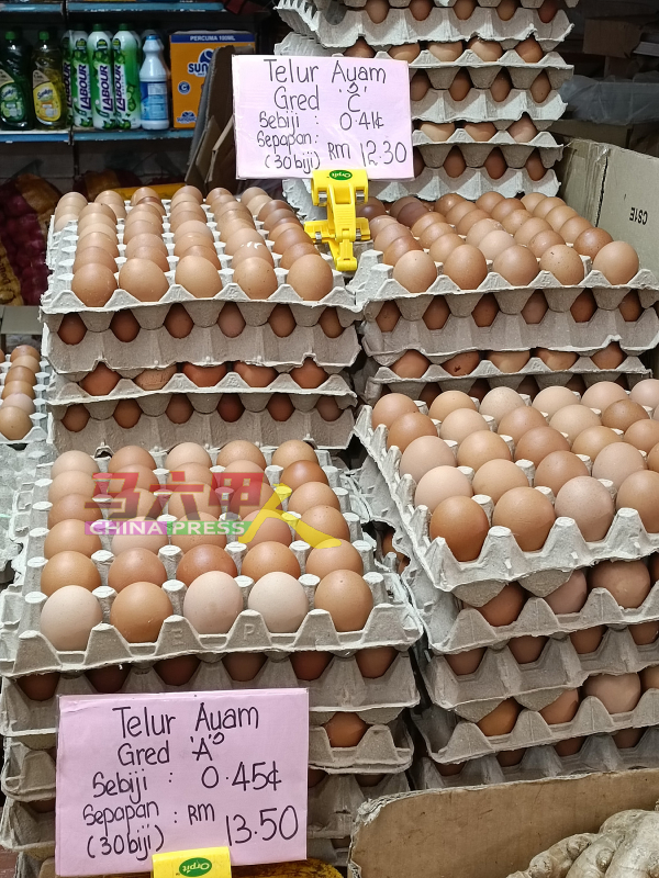 鸡蛋价格平均每粒调高2仙。