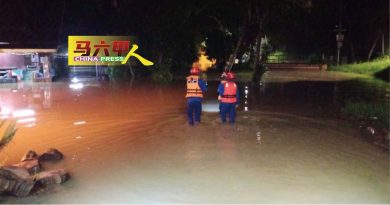 暴风雨酿突发水灾 3甘榜32灾民获安顿