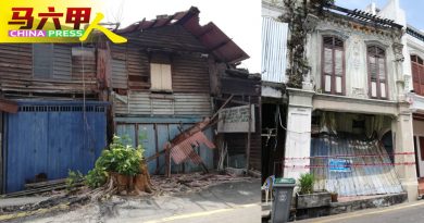 长年无人管理破损陈旧  老街店屋  恐随时坍塌