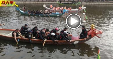 龙舟碰撞 舵手掉下河  小意外不失热闹气氛