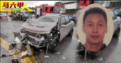 红绿灯前失控撞3车     华男伤重身亡