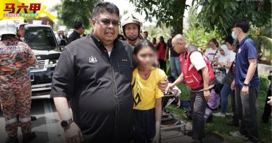 华妇载5华小生失控撞树受伤    首长经过施援