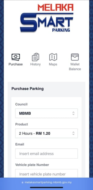 民众如今可浏览“Melaka Smart Parking”网站，缴付MBMB及MPHTJ区泊车费、查询市政厅及汉都亚再也市议会辖区、浏览交易记录及输入电邮查询余额。