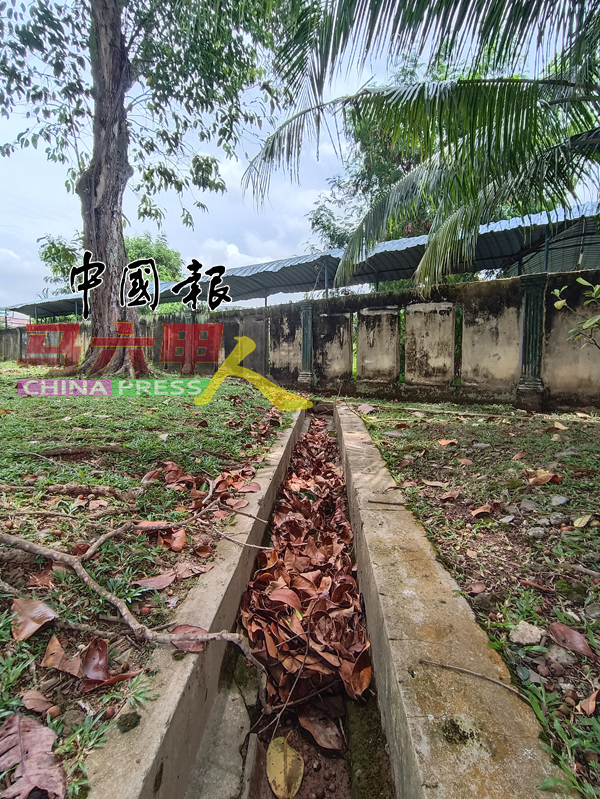 ■甘榜拉班花园不少沟渠存在枯叶堵塞的情况。