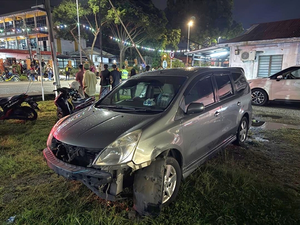 涉及意外的日产车。（图警方提供）