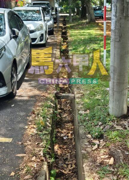 居民投诉指清洁工使用吹风机,把树叶吹到沟渠。