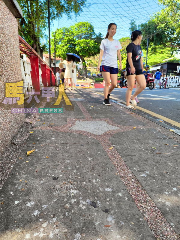 ■鸟粪布满人行道,有碍市容。