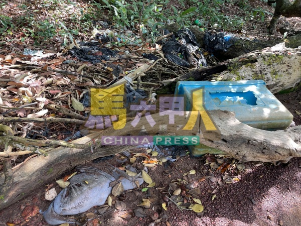 乌贝岛沙滩布满人类制造的各类垃圾,对玳瑁龟的栖息与产卵构成严重威胁。