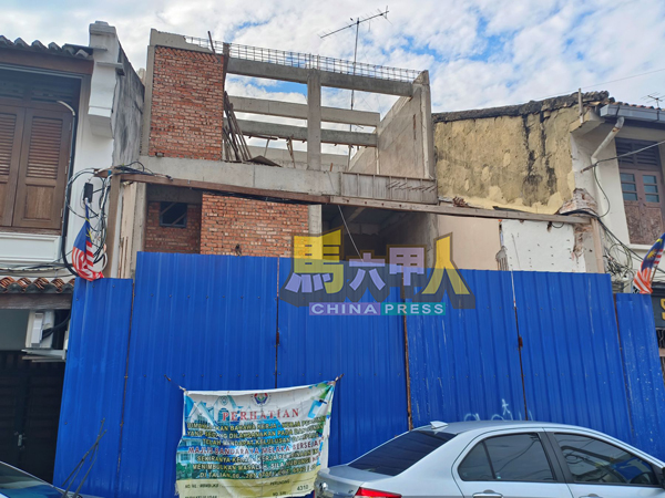 吉灵街正在重建的老屋单位,据了解是店屋用途。